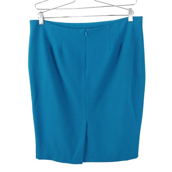 NWOT! ZAC & RACHEL! TURQUOISE BLUE BELTED WAIST 2 PC JACKET & SKIRT SUIT! SZ 14 - Picture 7 of 11